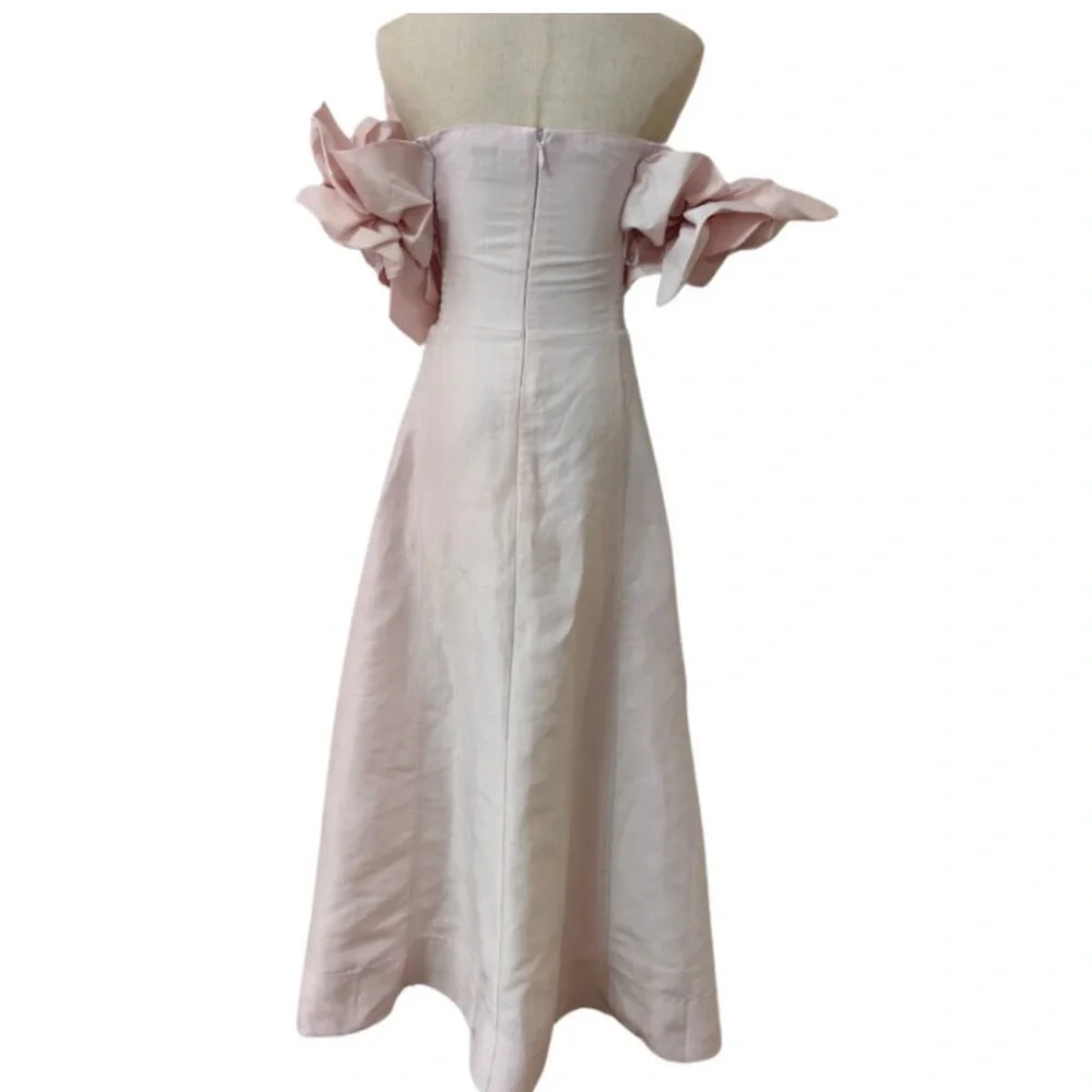 Aje Pastel Pink Etta Midi Dress - Picture 7 of 9